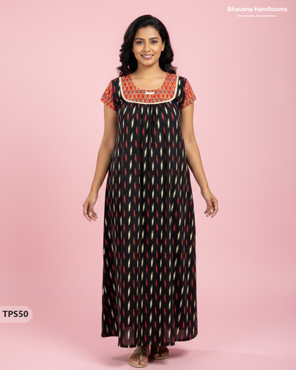 Cotton Printed Nighties | Comfortable Free Size Nightwear for Women
