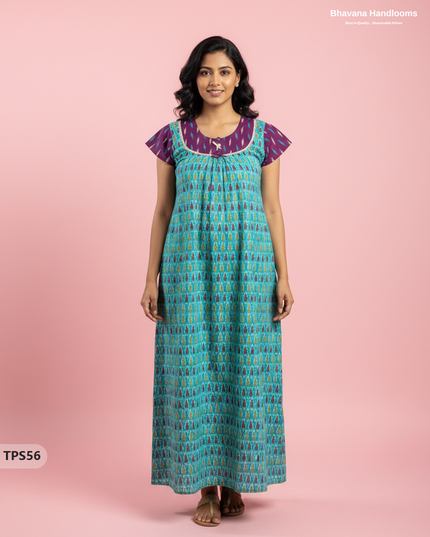 Cotton Printed Nighties | Comfortable Free Size Nightwear for Women