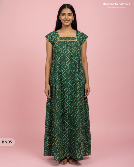 Cotton Printed Nighties | Comfortable Free Size Nightwear for Women