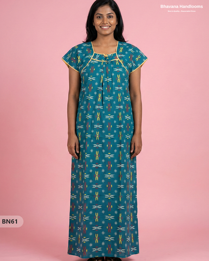 Cotton Printed Nighties | Comfortable Free Size Nightwear for Women