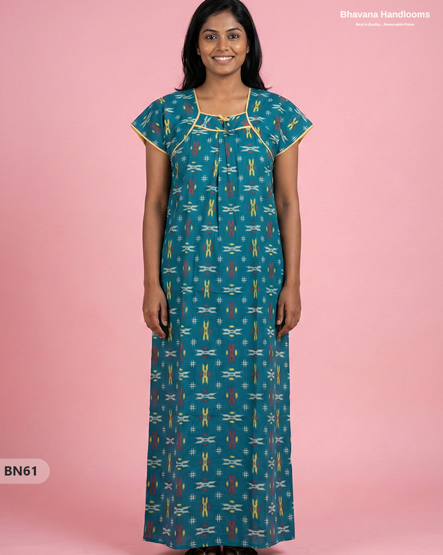 Cotton Printed Nighties | Comfortable Free Size Nightwear for Women