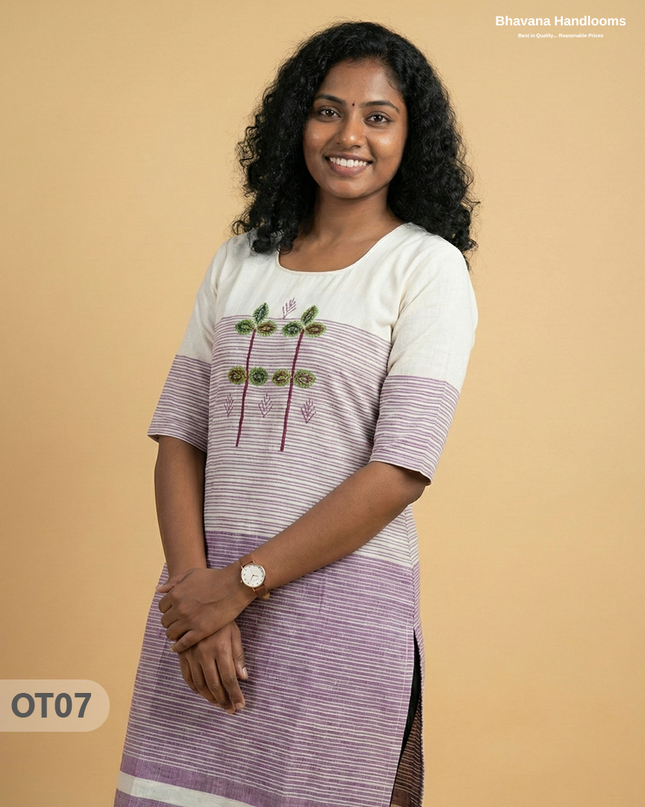 Cotton Tops with Full Length Lining Lavender Colour | Dailywear Essentials