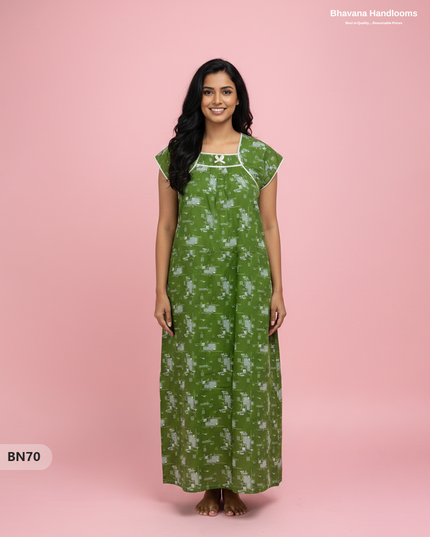 Cotton Printed Nighties | Comfortable Free Size Nightwear for Women