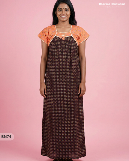 Cotton Printed Nighties | Comfortable Free Size Nightwear for Women