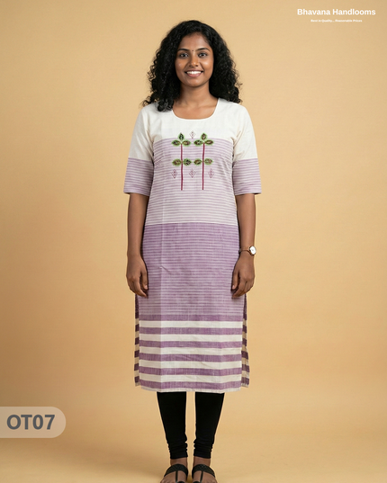 Cotton Tops with Full Length Lining Lavender Colour | Dailywear Essentials