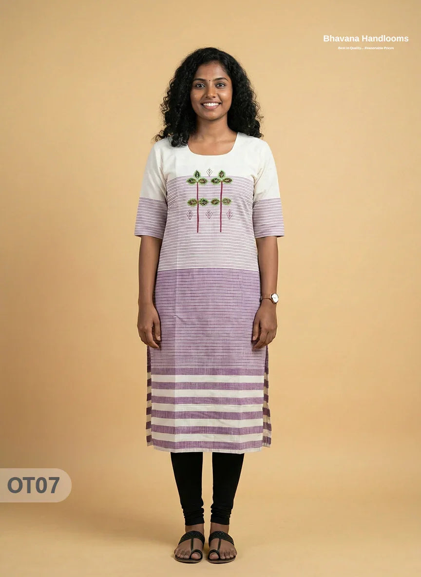 Cotton Tops with Full Length Lining Lavender Colour | Dailywear Essentials