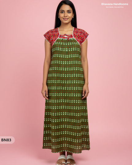 Cotton Printed Nighties | Comfortable Free Size Nightwear for Women