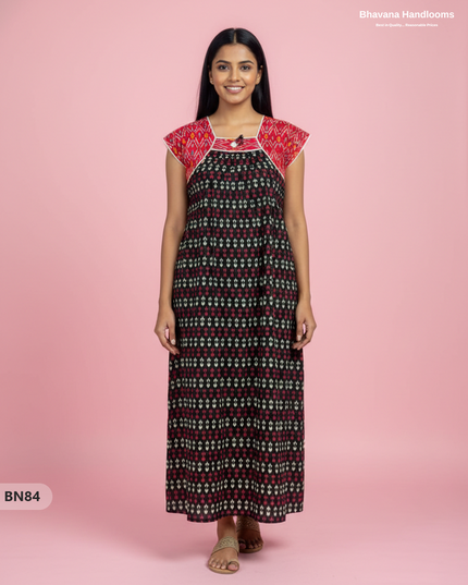 Cotton Printed Nighties | Comfortable Free Size Nightwear for Women