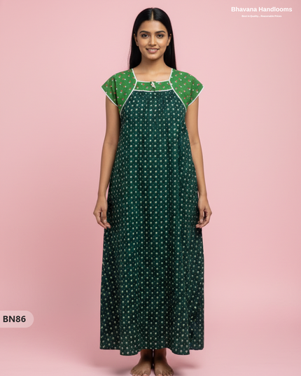 Cotton Printed Nighties | Comfortable Free Size Nightwear for Women