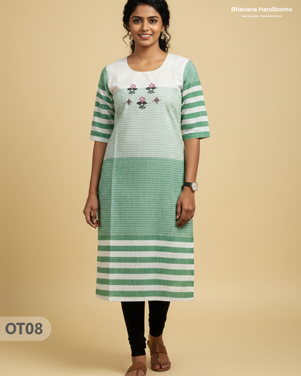 Cotton Tops with Full Length Lining Light Sea Green Colour | Dailywear Essentials