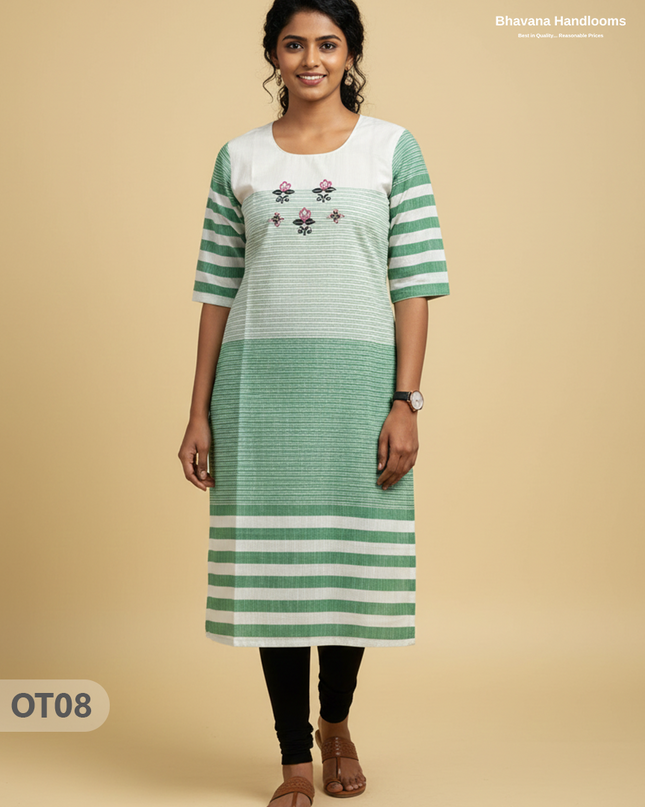 Cotton Tops with Full Length Lining Light Sea Green Colour | Dailywear Essentials