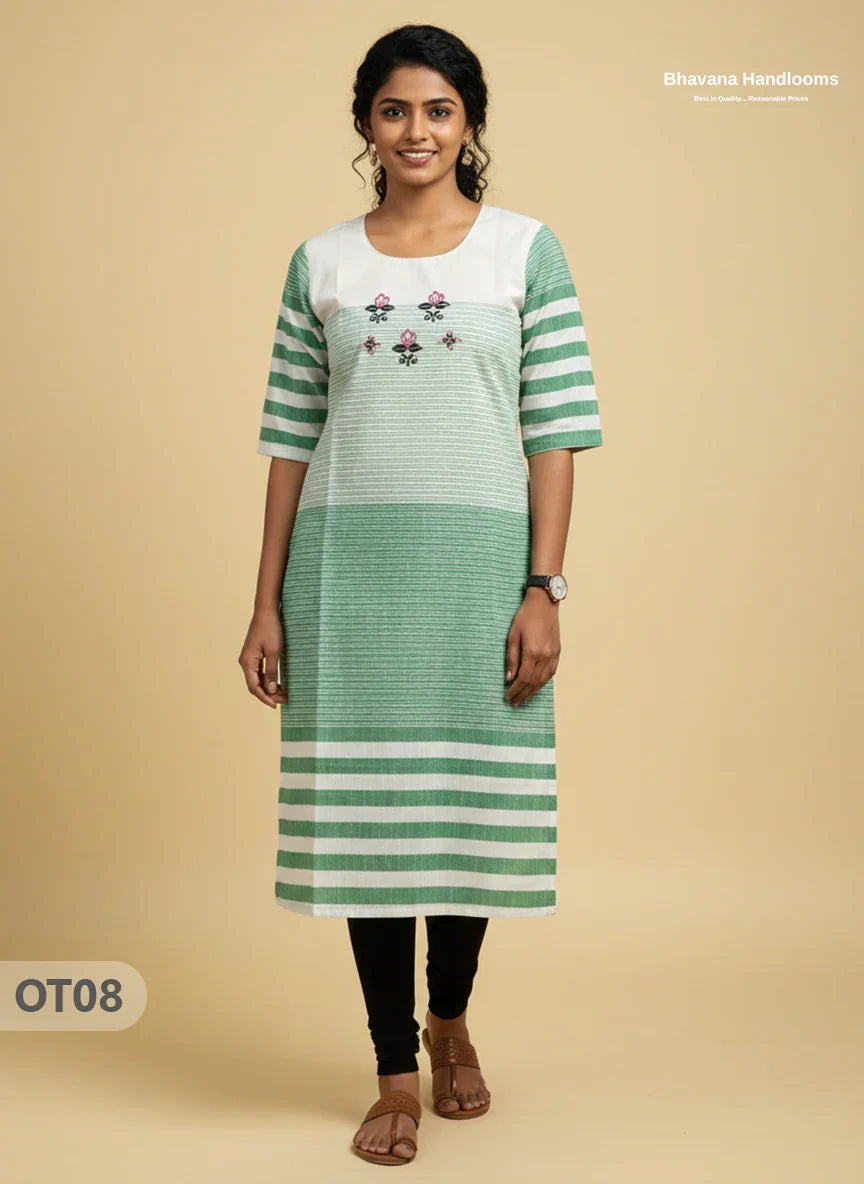 Cotton Tops with Full Length Lining Light Sea Green Colour | Dailywear Essentials