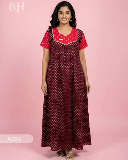 Cotton Printed Nighties | Comfortable Free Size Nightwear for Women
