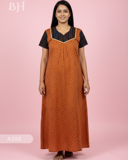 Cotton Printed Nighties | Comfortable Free Size Nightwear for Women