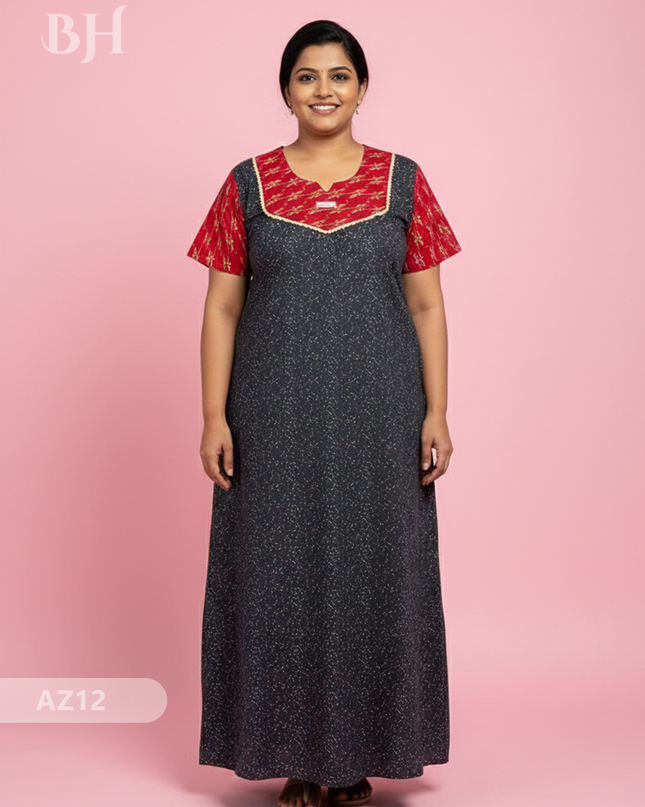 Cotton Printed Nighties | Comfortable Free Size Nightwear for Women