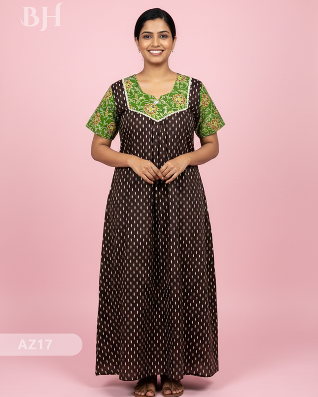 Cotton Printed Nighties | Comfortable Free Size Nightwear for Women