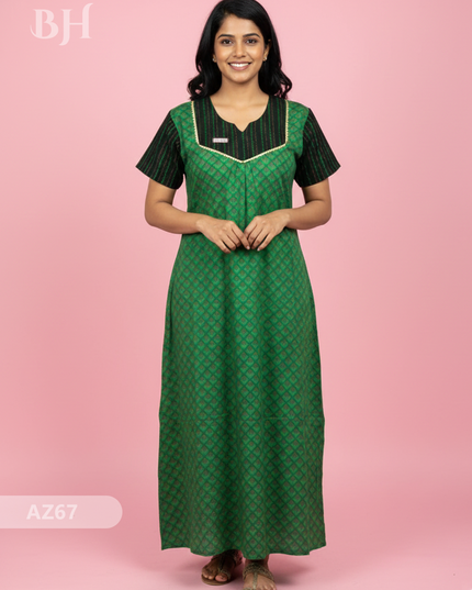 Cotton Printed Nighties | Comfortable Free Size Nightwear for Women