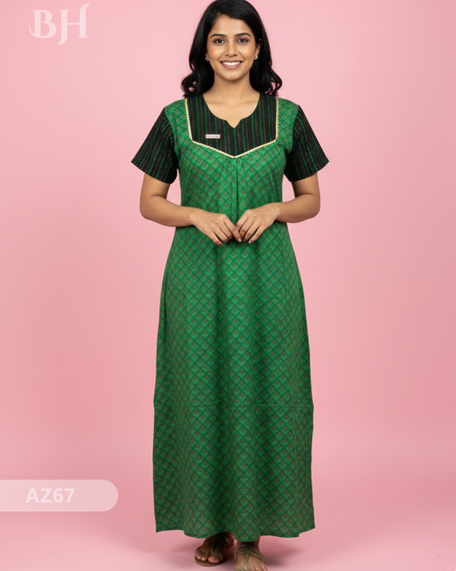 Cotton Printed Nighties | Comfortable Free Size Nightwear for Women