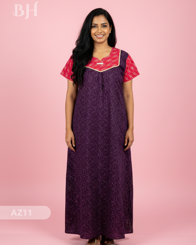 Cotton Printed Nighties | Comfortable Free Size Nightwear for Women