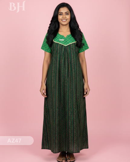 Cotton Printed Nighties | Comfortable Free Size Nightwear for Women