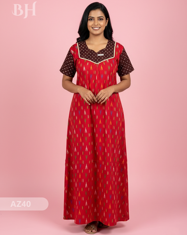 Cotton Printed Nighties | Comfortable Free Size Nightwear for Women
