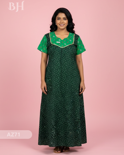 Cotton Printed Nighties | Comfortable Free Size Nightwear for Women