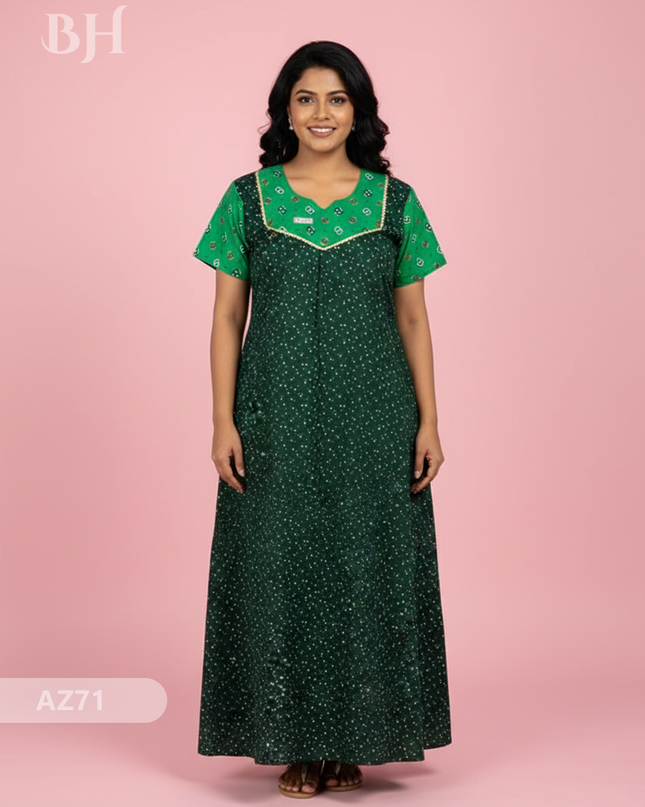 Cotton Printed Nighties | Comfortable Free Size Nightwear for Women