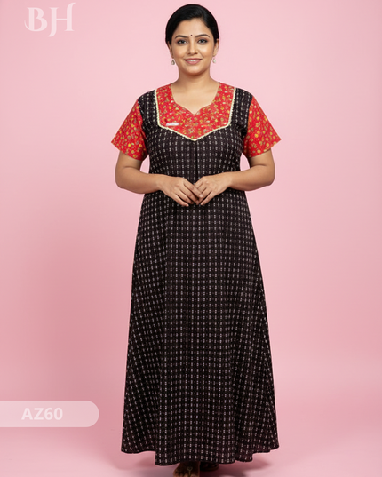 Cotton Printed Nighties | Comfortable Free Size Nightwear for Women