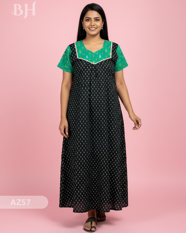 Cotton Printed Nighties | Comfortable Free Size Nightwear for Women