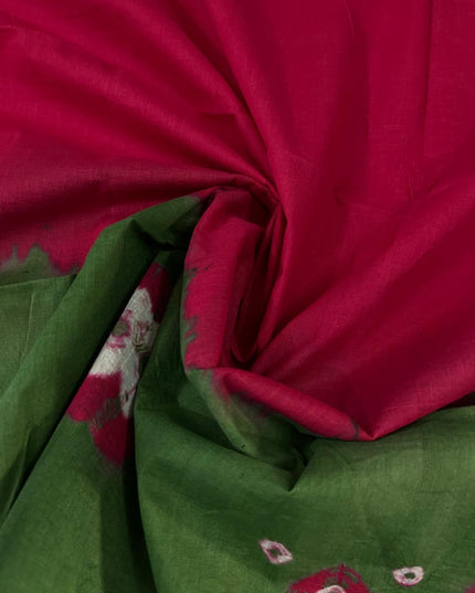 Cotton Bandhani Printed Dress Material – Green Colour Ethnic Wear for Women