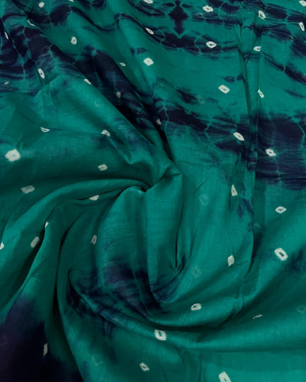 Cotton Bandhani Printed Dress Material – Navy Blue Colour Ethnic Wear for Women