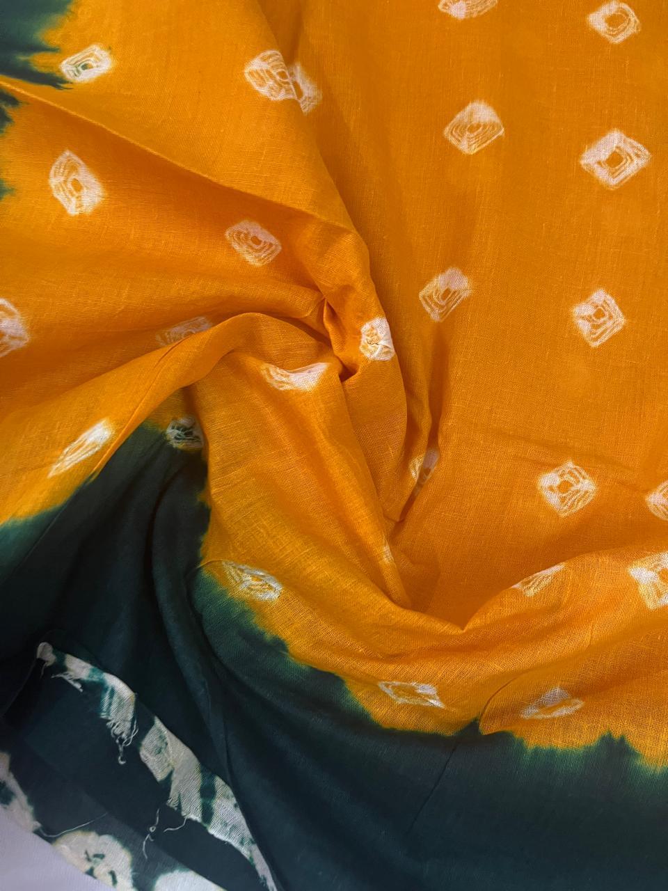 Cotton Bandhani Printed Dress Material – Blue Colour Ethnic Wear for Women