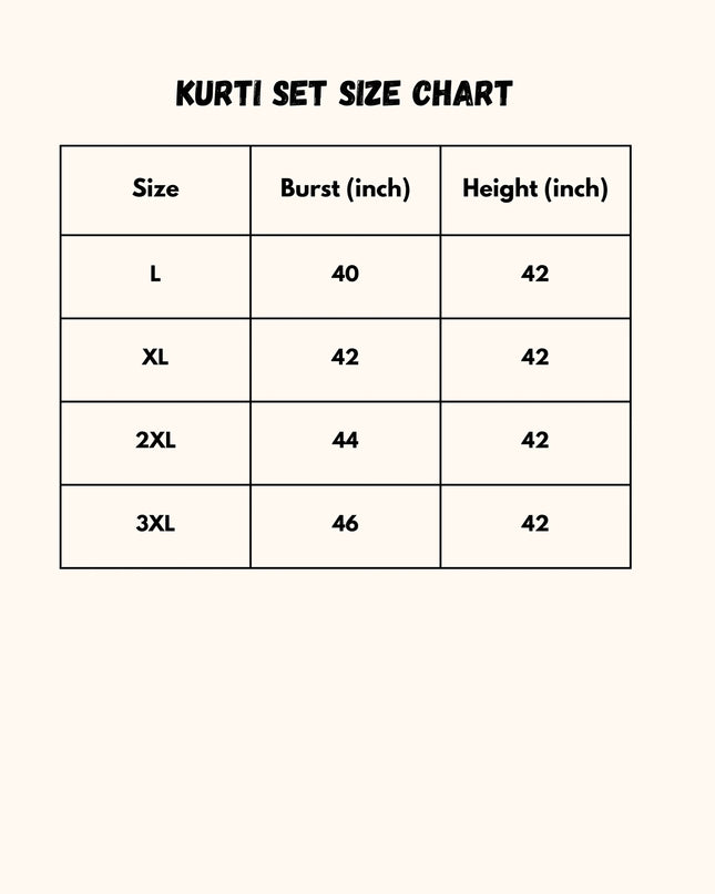 Jacquard Straight cut Kurti Set with elbow length hands Half White & Red Colour