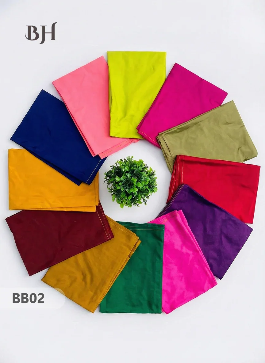 Half Pattu Blouse Bits 1mtr cut Set of 12 with Multi Colours