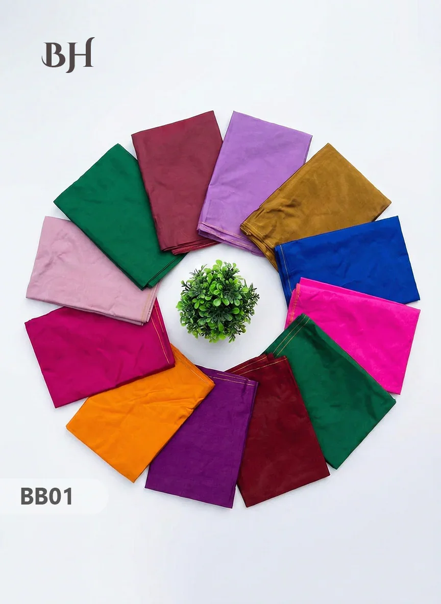 Half Pattu Blouse Bits 1mtr cut Set of 12 with Multi Colours