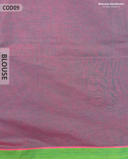 Traditional Coimbatore Handloom Saree – Thread Woven, Small Border, Falcon colour