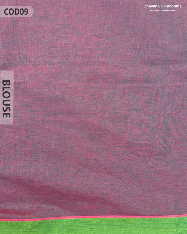 Traditional Coimbatore Handloom Saree – Thread Woven, Small Border, Falcon colour