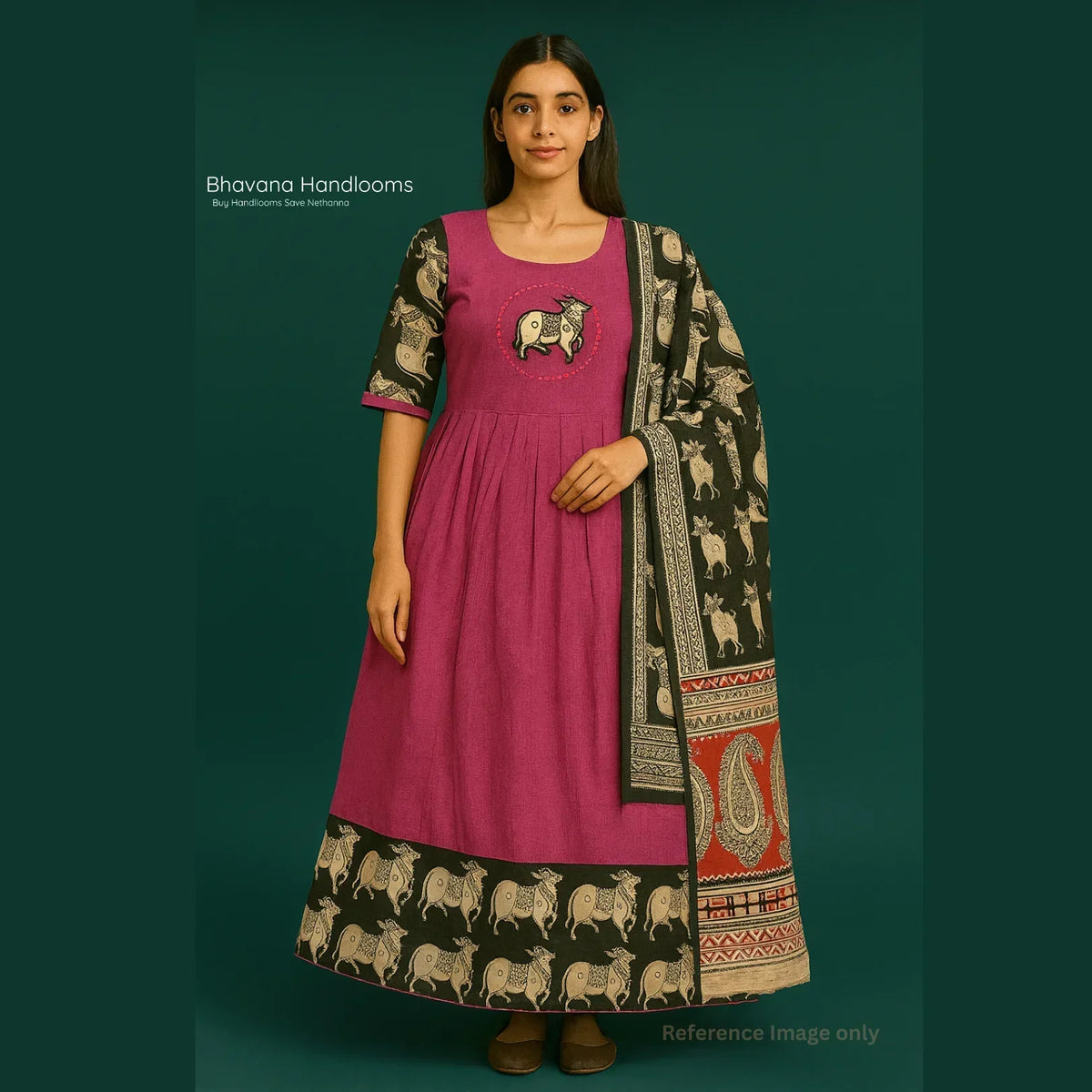 Premium 2-Piece Frock Set Pink Colour – Bhavana Originals Exclusive