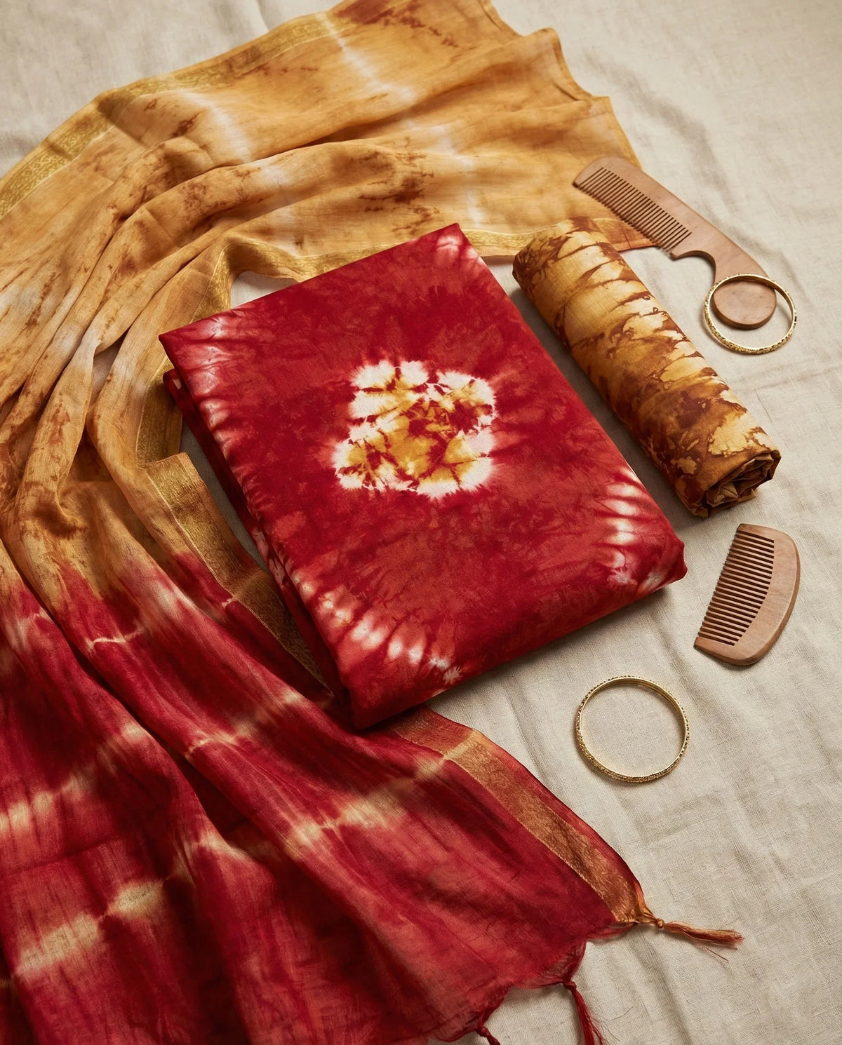 Comfort Wine Red Cotton Dress Material Paired with Cotton Dupatta