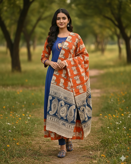 Premium 2-Piece Frock Set Blue Colour – Bhavana Originals Exclusive