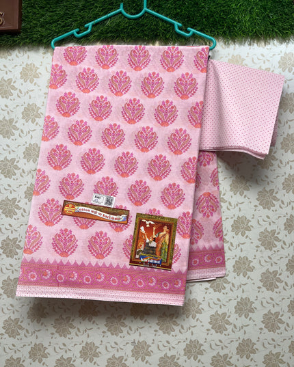 Karishma Cotton Saree with Pink Colour