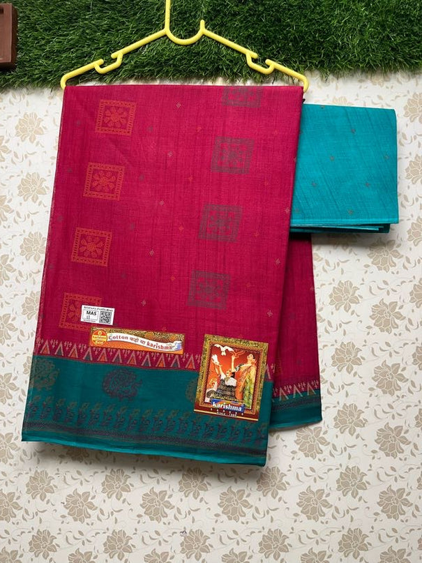 Karishma Cotton Saree with Red Colour