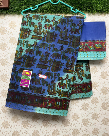 Pallavi Cotton Saree with cross Design