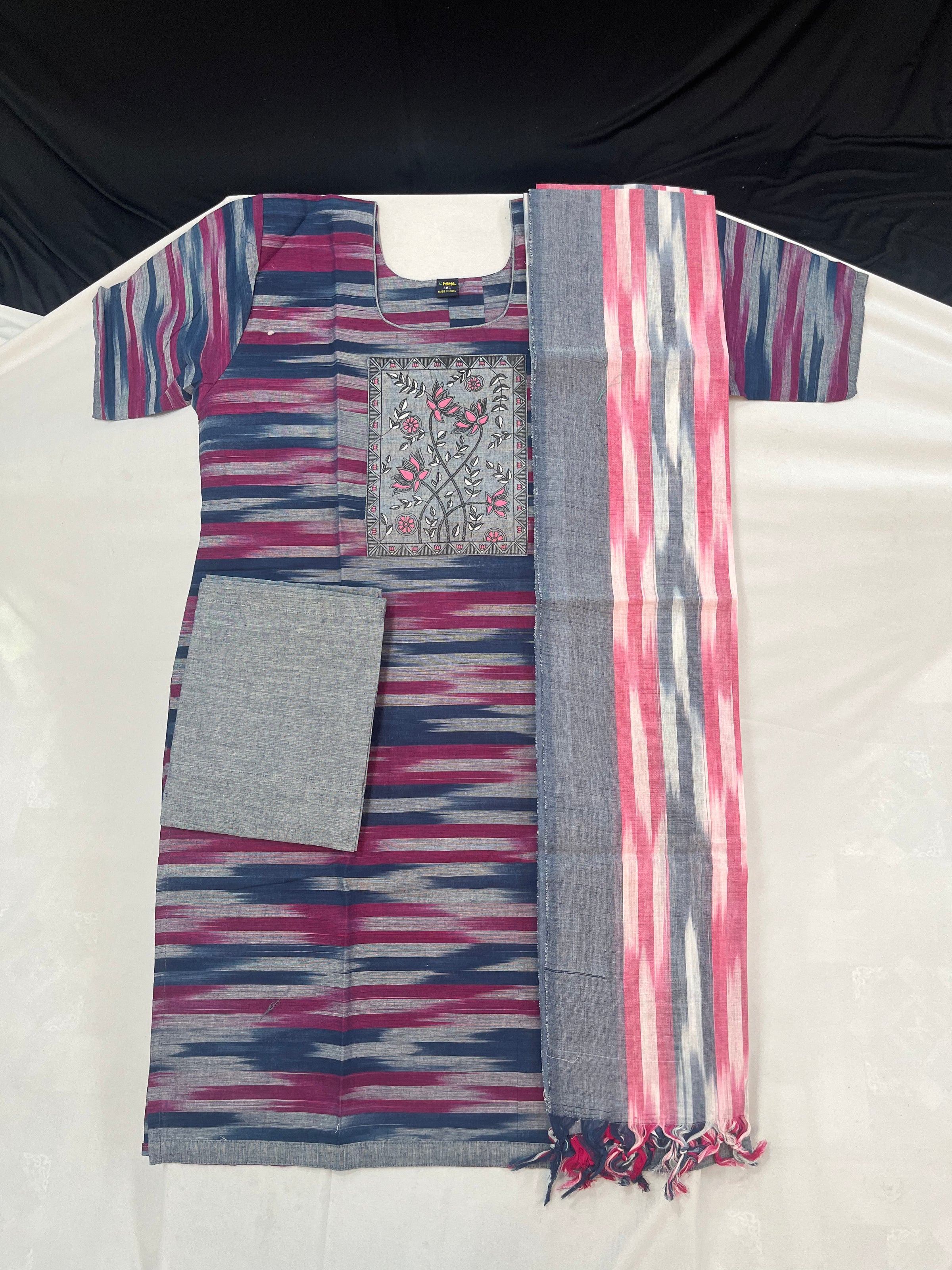 Cotton Readymade Straightcut Kurti Set Ikkath Design