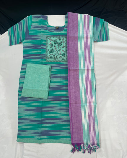 Cotton Readymade Straightcut Kurti Set Ikkath Design