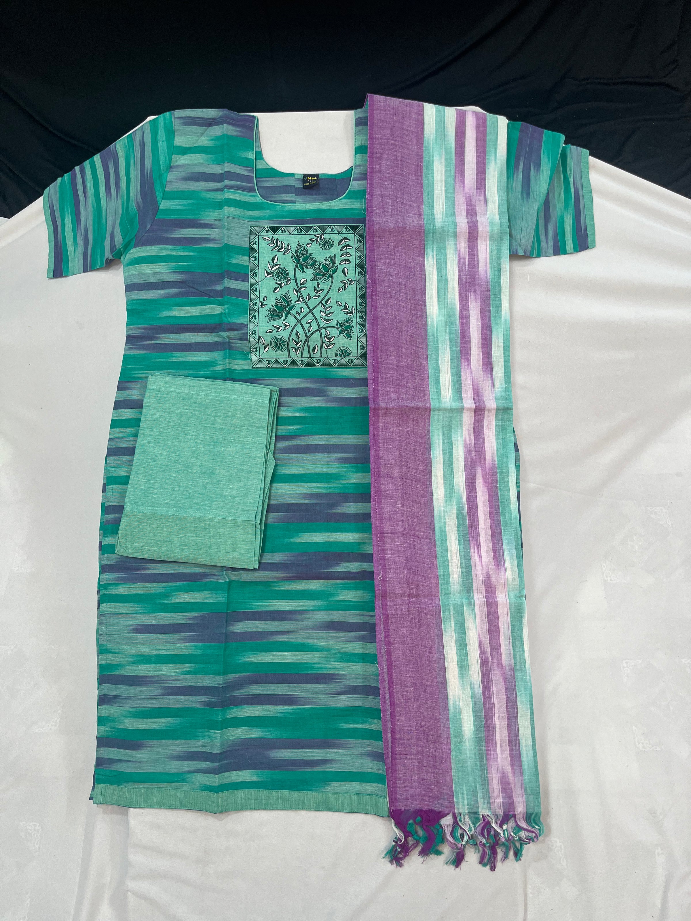 Cotton Readymade Straightcut Kurti Set Ikkath Design