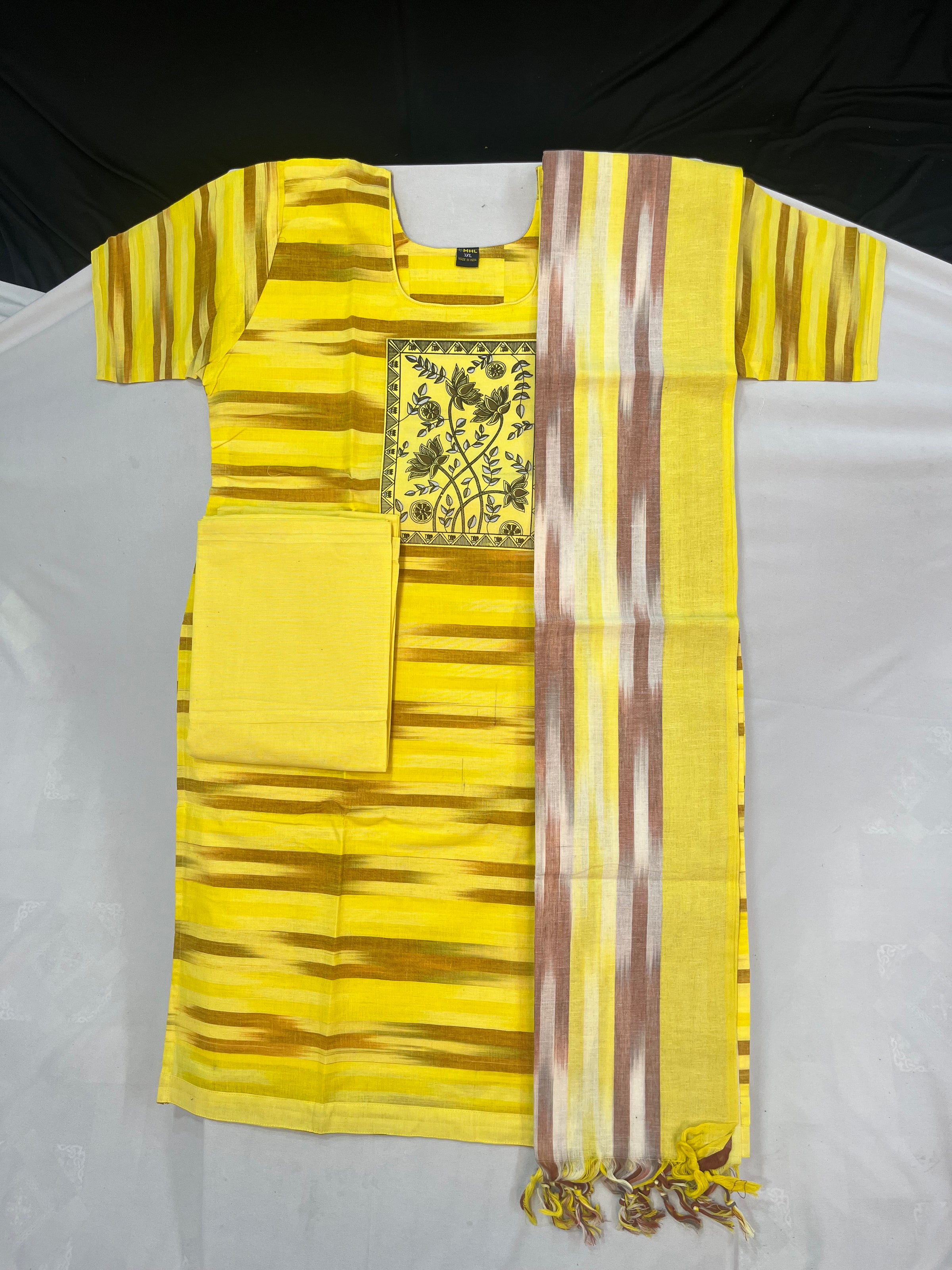 Cotton Readymade Straightcut Kurti Set Ikkath Design