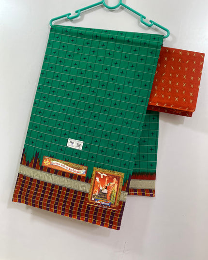 Karishma Cotton Saree with Green Colour