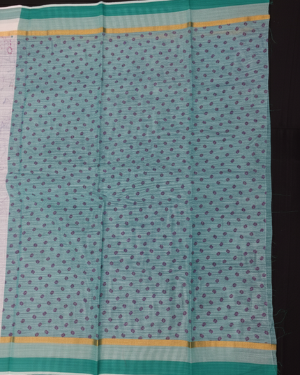 Chirala cotton saree half white shade and printed blouse