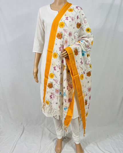 Mangalagiri Kalamkari Cotton Dupatta | 2.5 Mtrs | Handloom Heritage